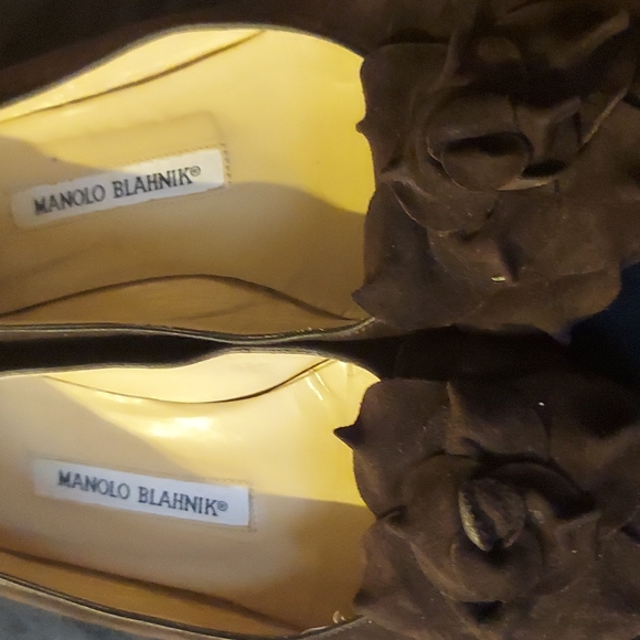 MANOLO SUEDE LOAFERS EUR 35 - Picture 5 of 8